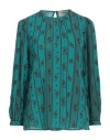 Antik Batik Woman Top Emerald Green Size 10 Viscose In Green