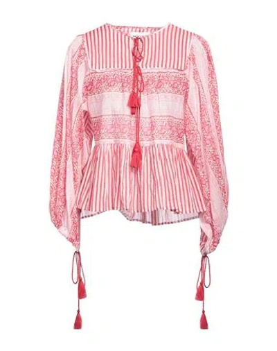Antik Batik Woman Top Fuchsia Size 10 Cotton In Pink