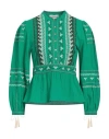 Antik Batik Woman Top Green Size 10 Cotton