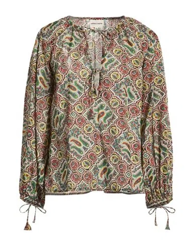 Antik Batik Woman Top Green Size 10 Cotton