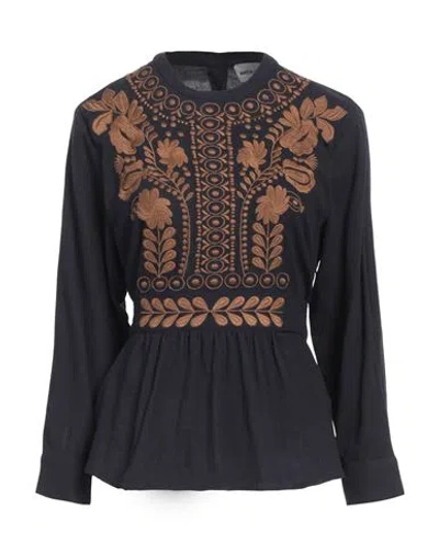Antik Batik Woman Top Midnight Blue Size 8 Cotton