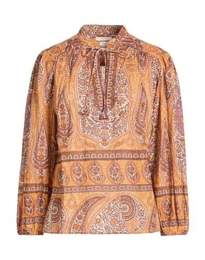 Antik Batik Woman Top Orange Size 8 Cotton
