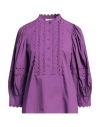 Antik Batik Woman Top Purple Size 10 Cotton
