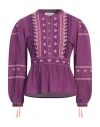 Antik Batik Woman Top Purple Size 10 Cotton In Purple