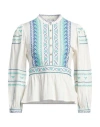 Antik Batik Woman Top White Size 10 Cotton