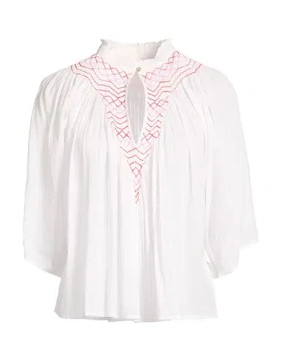 Antik Batik Woman Top White Size 10 Cotton