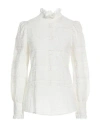 Antik Batik Woman Top White Size 8 Cotton In White