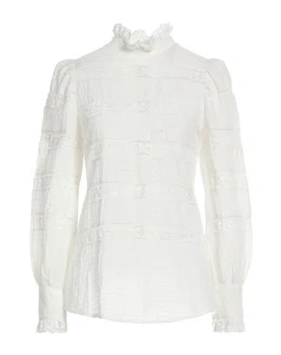 Antik Batik Woman Top White Size 8 Cotton