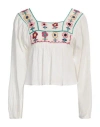 Antik Batik Belinda Blouse In White Cotton In White