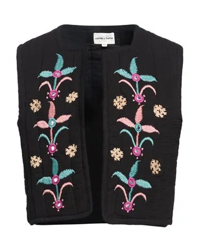 Antik Batik Woman Vest Black Size 6 Cotton