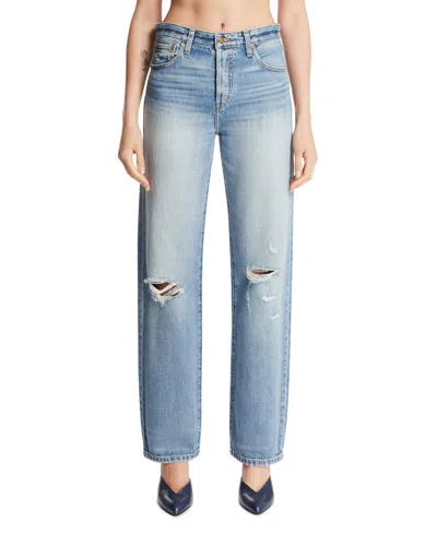Antik Denim Blue Straight-leg Jeans In Blue Blu   #03326c