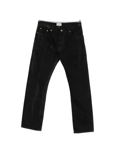 Antik Denim Logo-plaque Jeans In Black