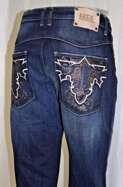 Pre-owned Antik Denim Men's Fashion  Dark Blue Stated Jeans