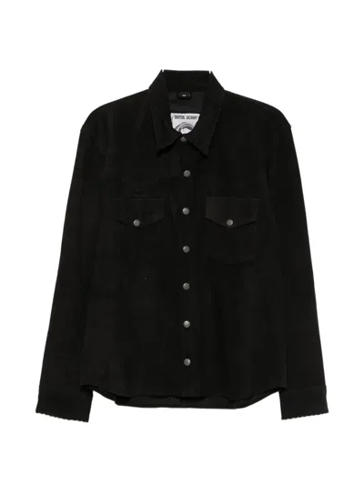 Antik Denim Whipstitch-detail Western-style Shirt In Black