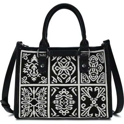 Antik Kraft Bandana Print Satchel In Black