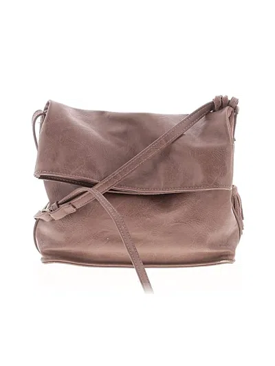 Pre-owned Antik Kraft Leather Crossbody Bag In Brown