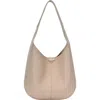 Antik Kraft Slouch Shoulder Bag With Removable Pouch In Oat