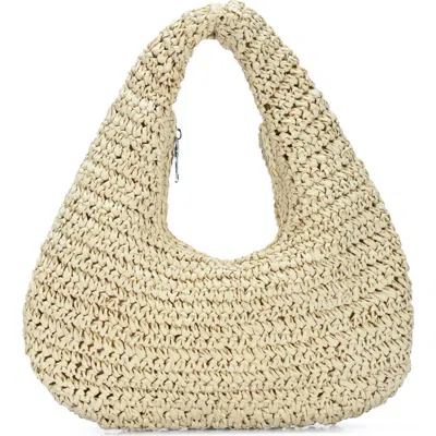 Antik Kraft Straw Hobo In Cream