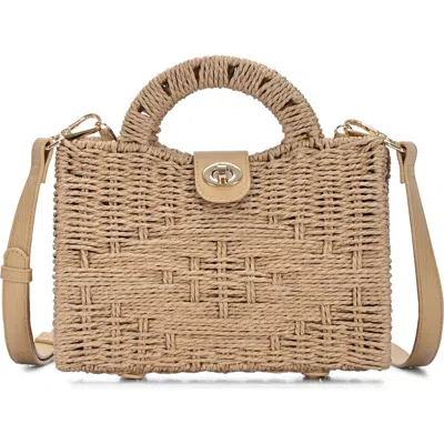 Antik Kraft Structured Straw Mini Bag In Natural