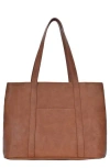 Antik Kraft Work Tote Bag In Burgundy