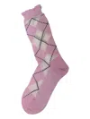 Antipast Argyle Wool Knitted Socks In Red