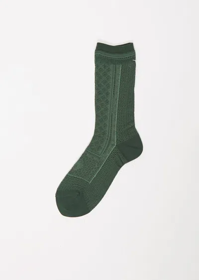 Antipast Baller Lace Knitted Socks In Green