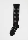 Antipast Big Circle Wool Compression High Socks In Black