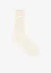 Antipast Bow-embellished Ribbed Socks In White