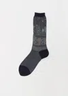 Antipast City Scape Stretch Wool Socks In Gray