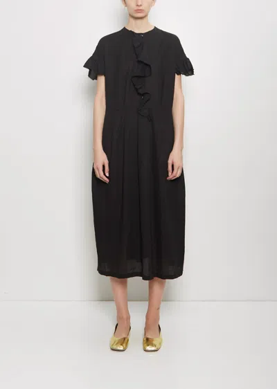 Antipast Coated Cotton Viyella Dress In Black