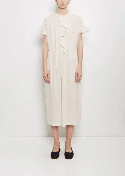Antipast Coated Cotton Viyella Dress In Ivory