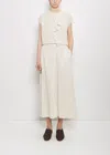 Antipast Coated Cotton Viyella Wide Pants In Ivory