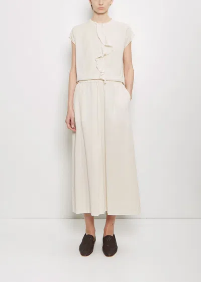 Antipast Coated Cotton Viyella Wide Pants In Ivory