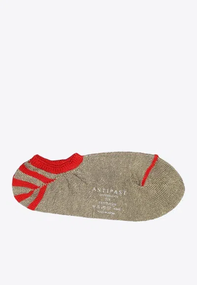 Antipast Contrast-trim Short Socks In Neutral