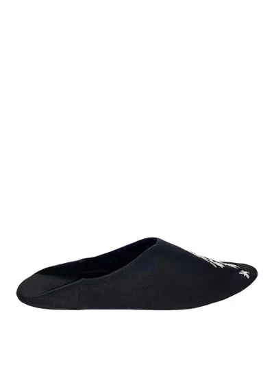 Antipast Embroired Babouche In Black