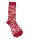 Antipast Fair Isle-knit Socks In Red
