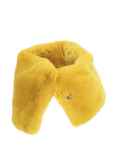 Antipast Fur Muffler Mustard In Yellow