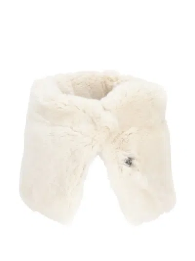 Antipast Fur Muffler Ivory In Neutral