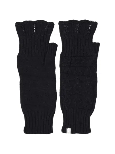 Antipast Fingerless Gloves In Black