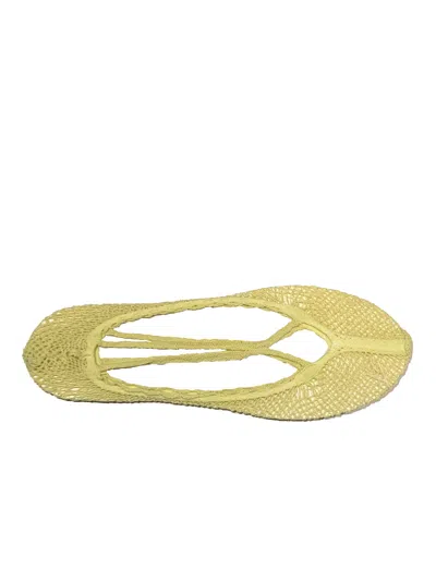 Antipast Fishnet Short Socks In Yellow