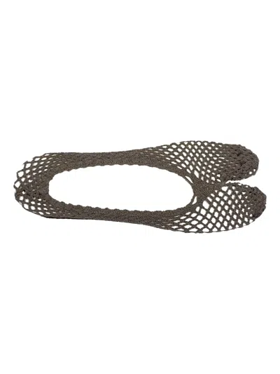 Antipast Fishnet Tabi Socks In Gray