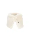 Antipast Fur Muffler Ivory In White