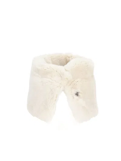 Antipast Fur Muffler Ivory In Multicolor