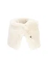 Antipast Fur Muffler Ivory In White