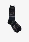 Antipast Geometric Pattern Socks In Blue
