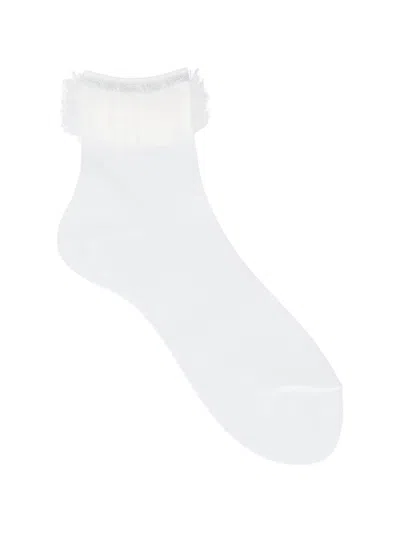 Antipast Lace-trim Socks In White
