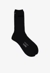 Antipast Logo Embossed Socks In Black
