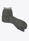 Antipast Lurex-blend Tabi Socks In Gray