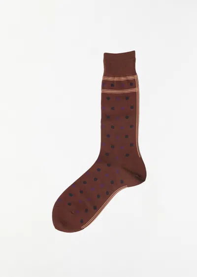 Antipast Men Classic Dot Socks In Brown