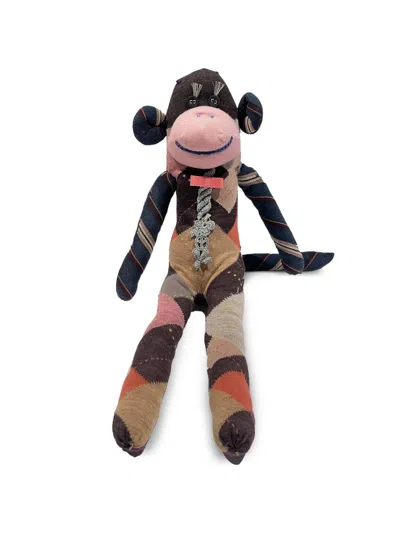 Antipast Monkey-shaped Knitted Doll In Brown